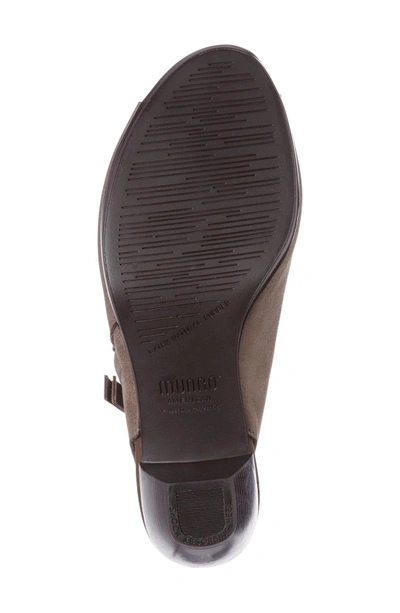Shop Munro Nakita Sandal In Pewter Nubuck Leather