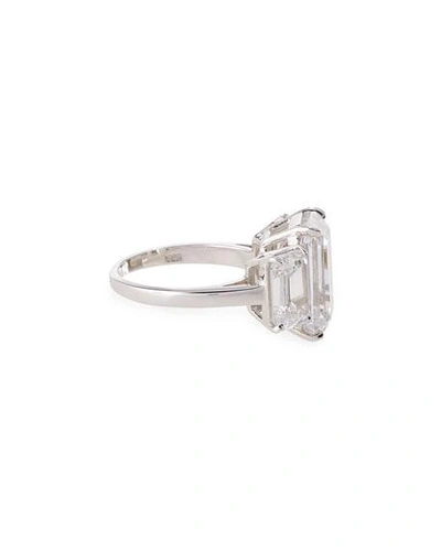 Shop Fantasia By Deserio 14k White Gold Three Stone Clear Ring