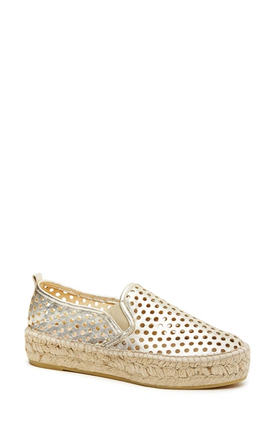 Shop Loeffler Randall Rowan Espadrille Flat In Light Gold