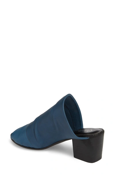 Shop Charles By Charles David Yanna Block Heel Slide Sandal In Ink Blue Leather