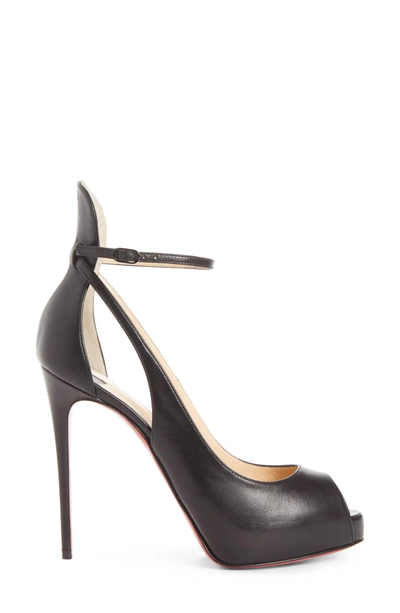 Shop Christian Louboutin Mascaralta Ankle Strap Platform Sandal In Black