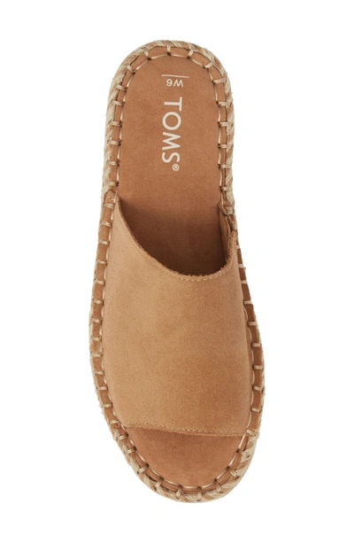 Shop Toms Clarita Espadrille Slide Sandal In Toffee Suede