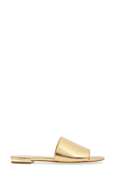 Shop Michael Michael Kors Shelly Slide Sandal In Gold
