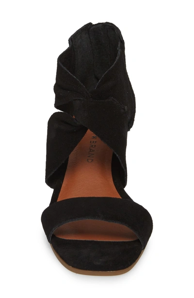 Shop Lucky Brand Tammanee Wedge Sandal In Black Suede