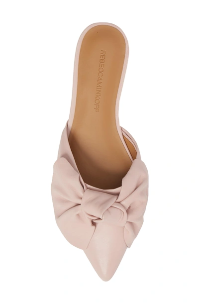 Shop Rebecca Minkoff Alexis Bow Mule In Millennial Pink Leather
