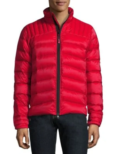 Shop Canada Goose Brookvale Quilted Jacket In Red