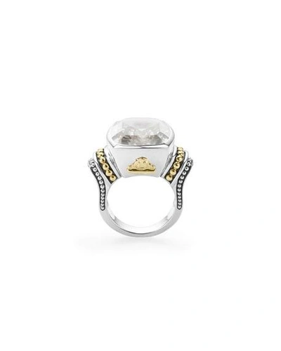 Shop Lagos 20mmm Caviar Color White Topaz Ring