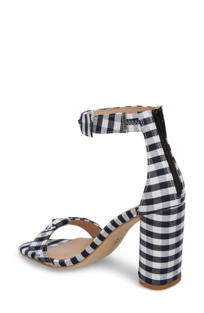 Shop Bcbg Faedra Ankle Strap Sandal In Dark Blue/ White