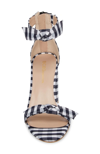 Shop Bcbg Faedra Ankle Strap Sandal In Dark Blue/ White