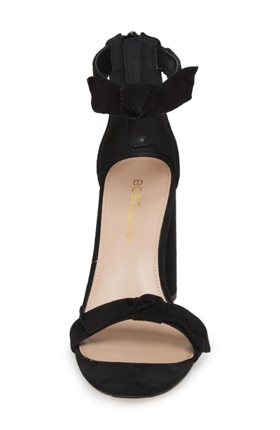 Shop Bcbg Faedra Ankle Strap Sandal In Black Suede