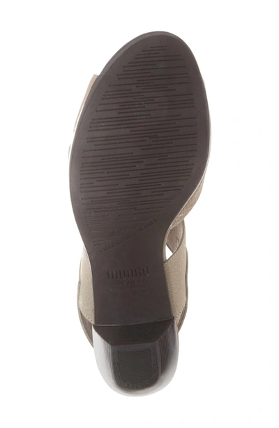 Shop Munro Darling Mixed Finish Slingback Sandal In Taupe Metallic Combo