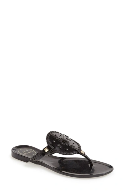 Shop Jack Rogers 'georgica' Jelly Flip Flop In Black Sparkle