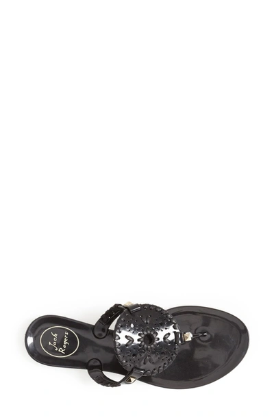 Shop Jack Rogers 'georgica' Jelly Flip Flop In Black Sparkle