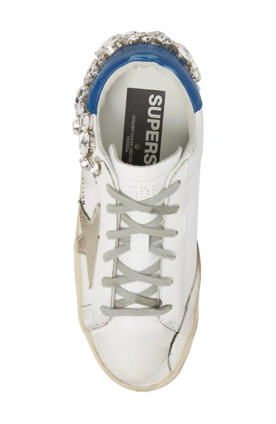Shop Golden Goose Superstar Embellished Sneaker In White/ Grey