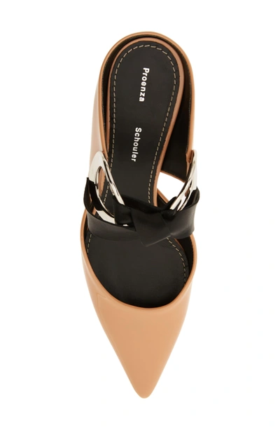 Shop Proenza Schouler Ring Tie Pointy Toe Pump In Nude