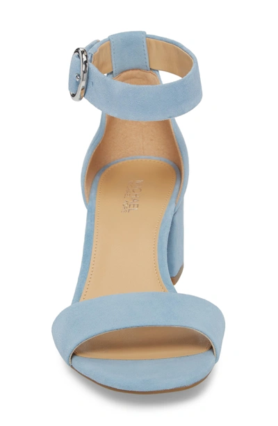 Shop Michael Michael Kors Lena Block Heel Sandal In Pale Blue