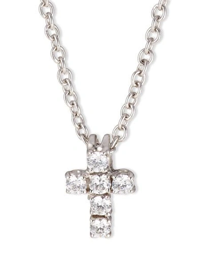 Shop Fantasia By Deserio 0.30 Tcw Small Cz Cross Pendant Necklace In Clear