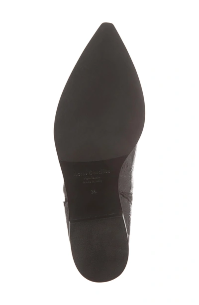 Shop Acne Studios Jensen Pointy Toe Bootie In Black Suede