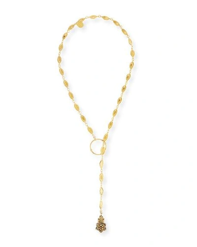 Shop Devon Leigh Long Lariat Pendant Necklace, 34" In Gold