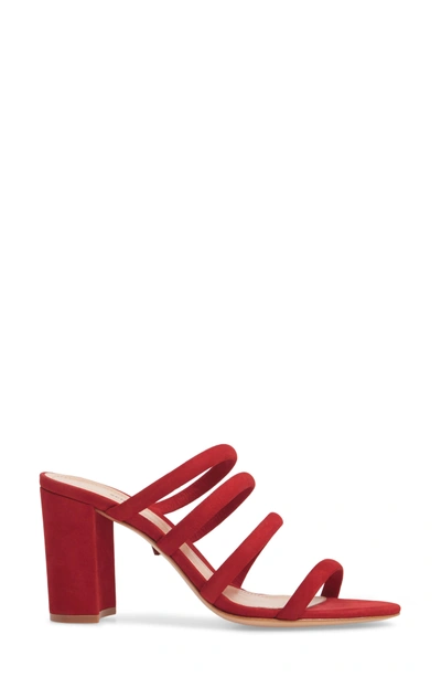 Shop Schutz Felisa Block Heel Sandal In Tango Red Leather