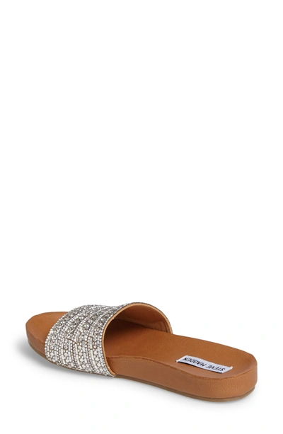 Shop Steve Madden Dazzle Embellished Slide Sandal In Rhinestone