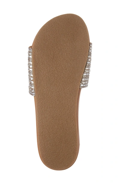 Shop Steve Madden Dazzle Embellished Slide Sandal In Rhinestone