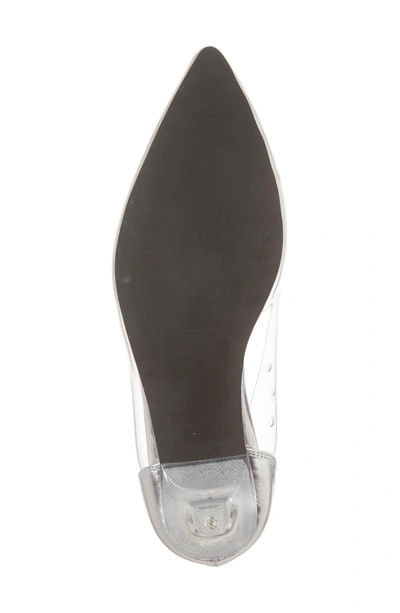 Shop Jeffrey Campbell Gracienne Transparent Pump In Clear/ Silver Leather