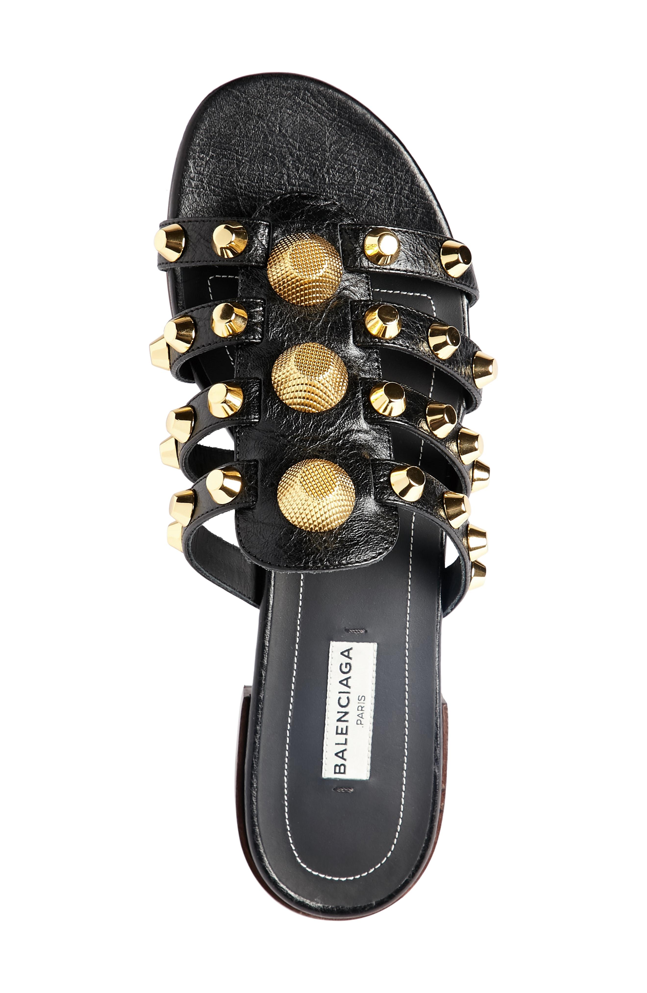 balenciaga giant studded leather sandals