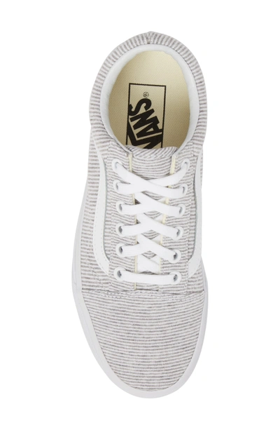 Shop Vans Old Skool Sneaker In Jersey Grey/ True White