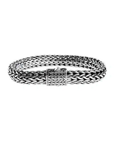 Shop John Hardy Medium Chain Bracelet With Chain Clasp In Silver