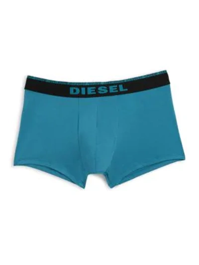 Shop Diesel Stretch Boxer Shorts In Dark Turq