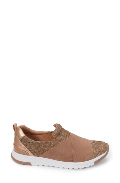 Shop Foot Petals Slip-on Sneaker In Rose Gold Leather