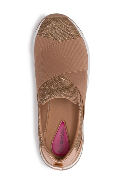 Shop Foot Petals Slip-on Sneaker In Rose Gold Leather