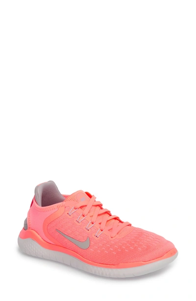 Shop Nike Free Rn 2018 Running Shoe In Crimson Pulse/ Atmosphere Grey