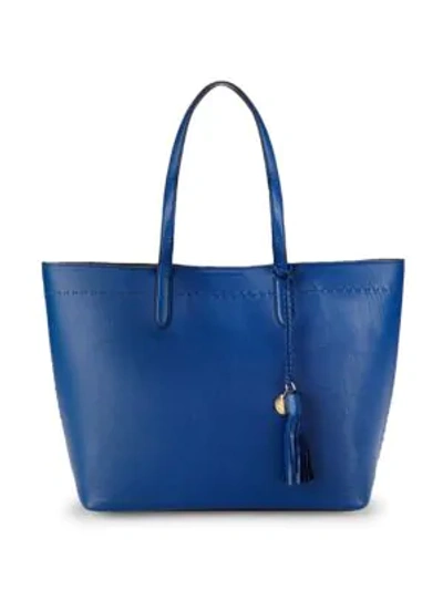 Shop Cole Haan Payson Leather Tote In Blue