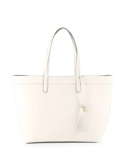 Shop Cole Haan Payson Leather Tote In Optic White