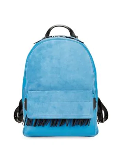 Shop 3.1 Phillip Lim / フィリップ リム Bianca Fringed Leather Mini Backpack In Adriatic Blue