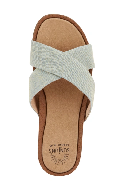 Shop G.h. Bass & Co. Stella Slide Sandal In Blue Denim Fabric