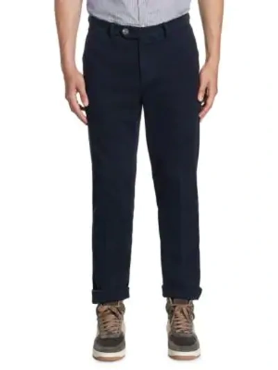 Shop Brunello Cucinelli Slim-fit Chino Pants In Navy