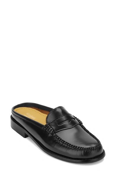 Shop G.h. Bass & Co. Wynn Loafer Mule In Black/ Black Leather