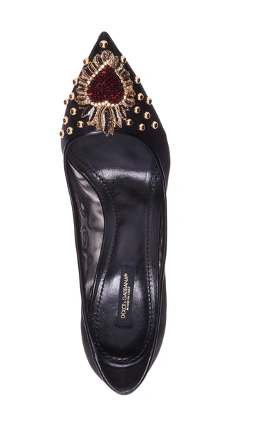 Shop Dolce & Gabbana Sacred Heart Pump In Black