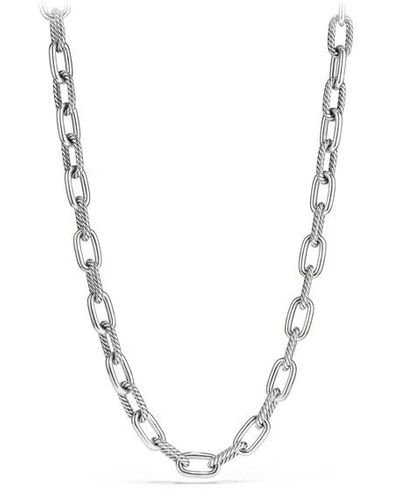 Shop David Yurman Madison Chain Medium Link Necklace In Silver