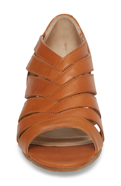 Shop Amalfi By Rangoni Demetra Sandal In Cognac Leather