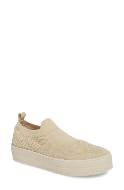 Shop Jslides Hilo Platform Slip-on Sneaker In Beige Knit