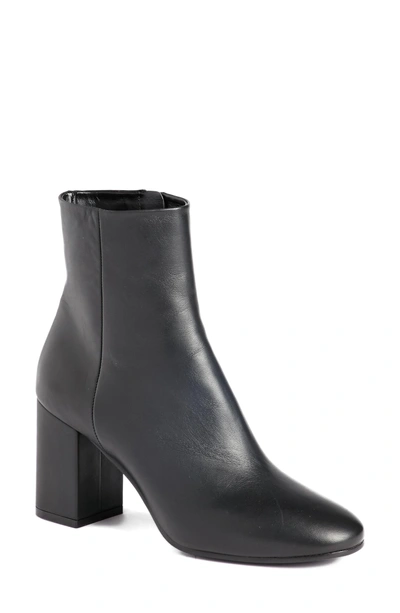 Shop Balenciaga Block Heel Bootie In Black Leather