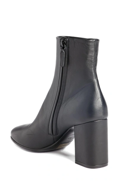 Shop Balenciaga Block Heel Bootie In Black Leather