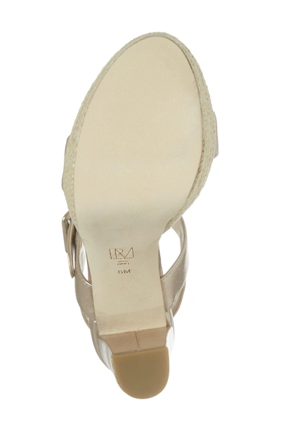 Shop Pelle Moda Paloma Platform Sandal In Platinum Gold