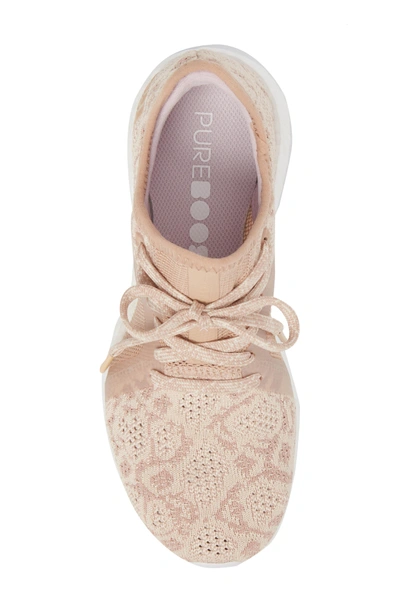 Shop Adidas Originals Pureboost X Element Knit Running Shoe In Ash Pearl/ Ash Pearl
