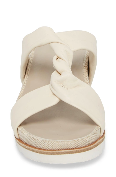 Shop T Tahari Ginger Slide Sandal In Ivory Leather