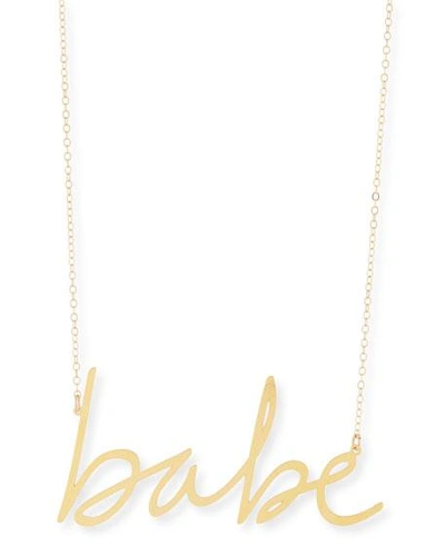 Shop Brevity Babe Large Pendant Necklace In Gold